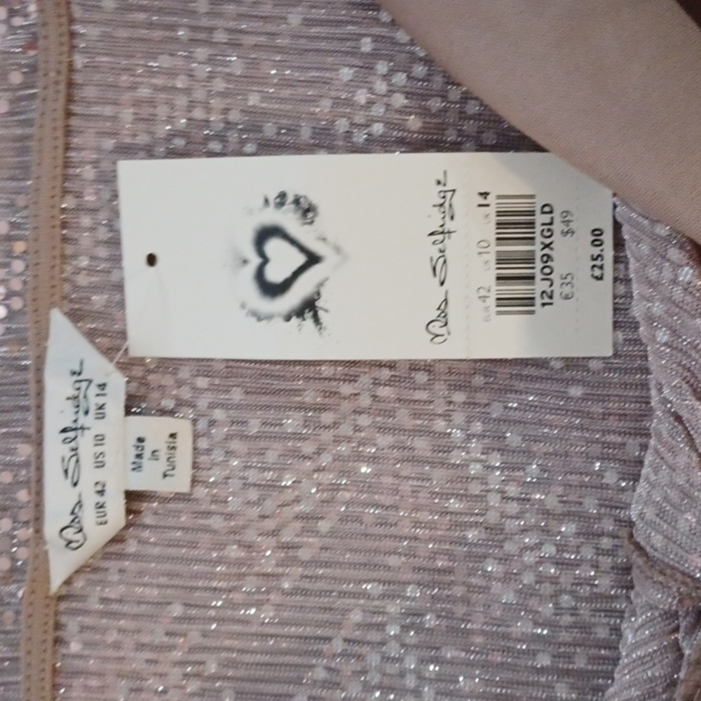Miss Selfridge Sequin Embellished Spaghetti Strap Top New - Picture 6 of 7